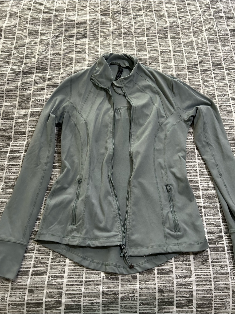 90 Degree By Reflex Slate Gray Utility Zip Jacket